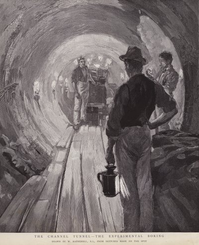 The Channel Tunnel - The Experimental Boring by William (after) Hatherell