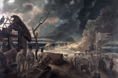 The Consequences of War, Scene with Soldiers and Cannons by William (after) Hodges