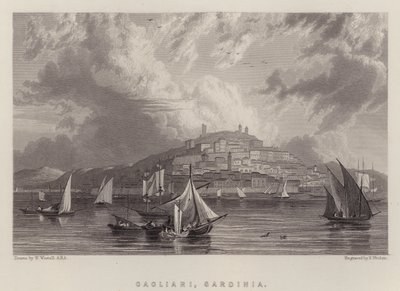 Cagliari, Sardinia by William (after) Westall