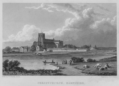 Christchurch, Hampshire by William (after) Westall