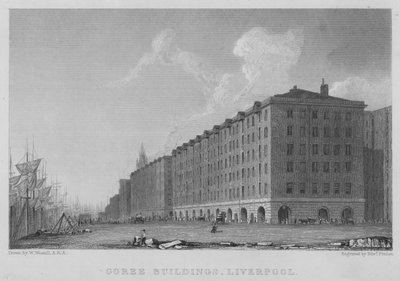 Goree Buildings, Liverpool by William (after) Westall