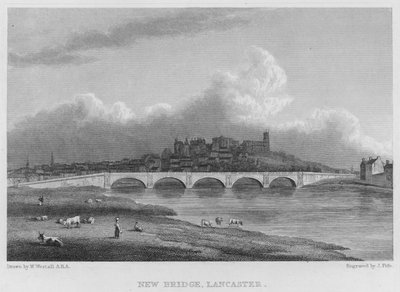 New Bridge, Lancaster by William (after) Westall