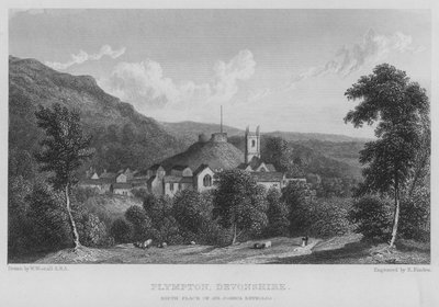Plympton, Devonshire, Birth Place of Sir Joshua Reynolds (engraving) by William (after) Westall