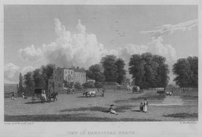 View on Hampstead Heath (engraving) by William (after) Westall