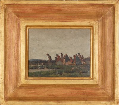 Figures Crossing a Landscape by William (circle of) Nicholson