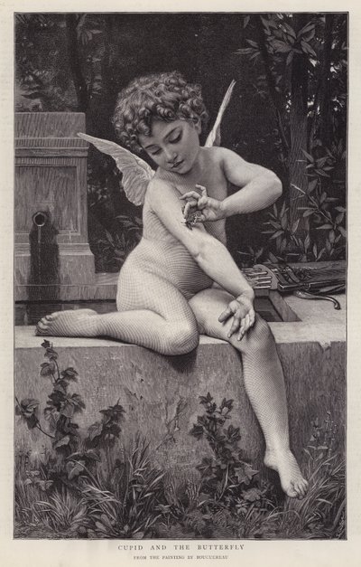 Cupid and the Butterfly by William Adolphe (after) Bouguereau