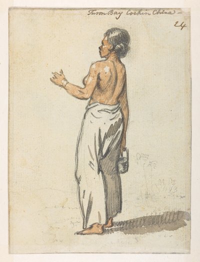 Woman of Turon Bay, Cochin China, from an Album of 372 drawings of landscapes, coastlines, costumes and everyday life made during Lord Macartney
