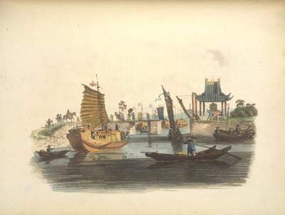 Vessels Passing Through a Sluice by William Alexander