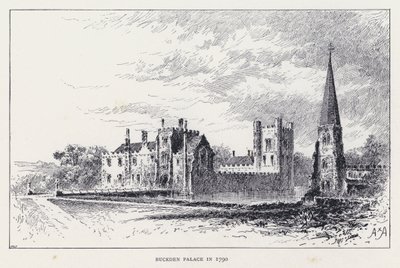 Buckden Palace in 1790 by William Alexander Ansted