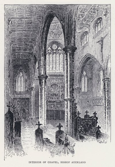 Interior of Chapel, Bishop Auckland by William Alexander Ansted