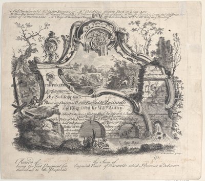 Proposal for Engraving by Subscription From an Original Picture Painted by Zuccarelle by William Austin