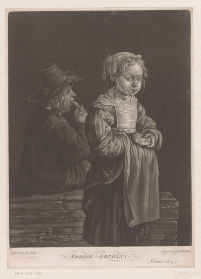 Two Orphans with a Piece of Bread by William Baillie