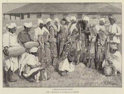 A Manipur Dancing Party by William Barnes Wollen