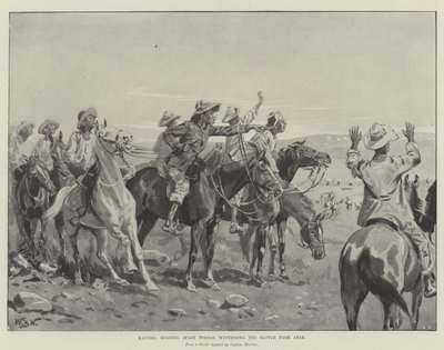 Kaffirs, Holding Spare Horses, Witnessing the Battle from Afar by William Barnes Wollen