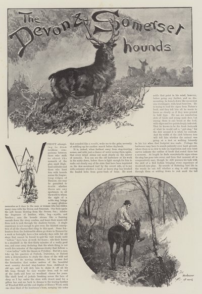 The Devon and Somerset Hounds by William Barnes Wollen