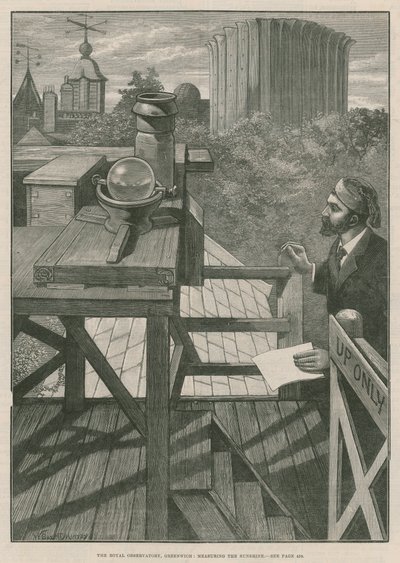 The Royal Observatory, Greenwich; Measuring the sunshine by William Bazett Murray