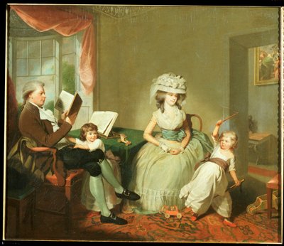 A Group Portrait of Mr. and Mrs. Hayward with their children, Mathilda and George, c.1789 by William Beechey