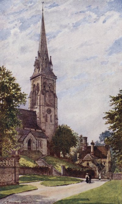 Edensor Church, Chatsworth by William Biscombe Gardner