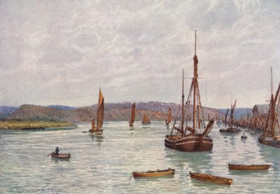 Looking down the Medway from Chatham Pier by William Biscombe Gardner