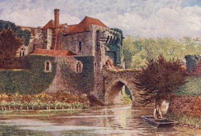 The Old Gateway and Bridge, Leeds Castle by William Biscombe Gardner
