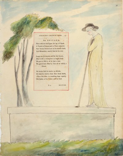 A Shepherd Reading the Epitaph, from Elegy Written in a Churchyard, from 