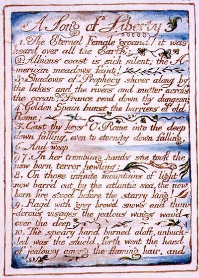A Song of Liberty, text from 