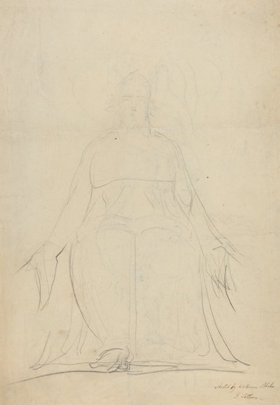 An Ascending Spiral of Figures [recto], probably c.1820 by William Blake
