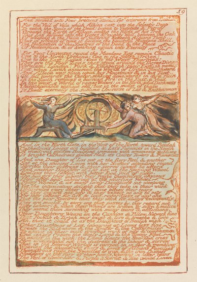 “And formed into Four precious stones...” (Plate 59) by William Blake