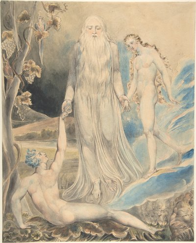 Angel of the Divine Presence Bringing Eve to Adam (The Creation of Eve: "And She Shall be Called Woman) by William Blake