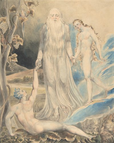 Angel of the Divine Presence Bringing Eve to Adam (The Creation of Eve) by William Blake