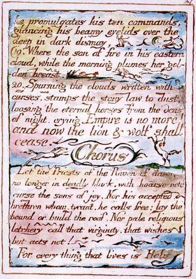 He promulgates his ten commands..., text from 