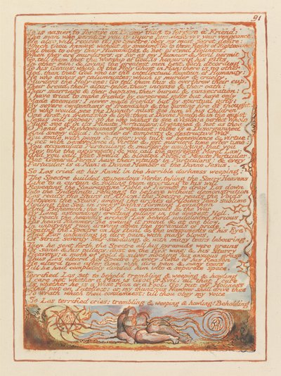 It is easier to forgive an enemy... (Plate 91) by William Blake