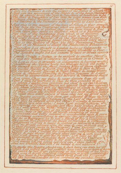 Jerusalem, Plate 10, Into the Furnaces by William Blake
