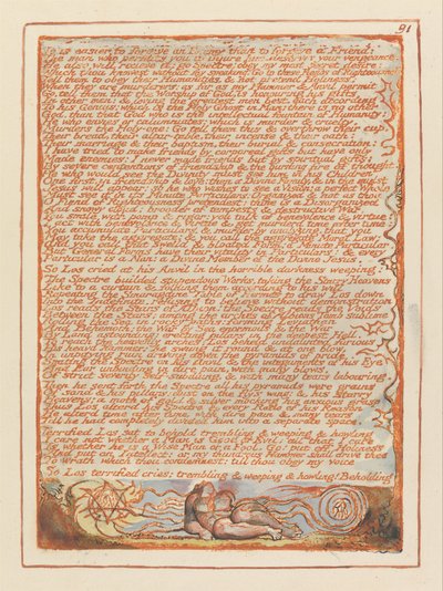 Jerusalem, Plate 91, It is easier to forgive an enemy by William Blake