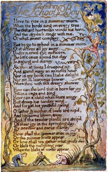 The School Boy: plate 53 from Songs of Innocence and of Experience (copy AA) by William Blake