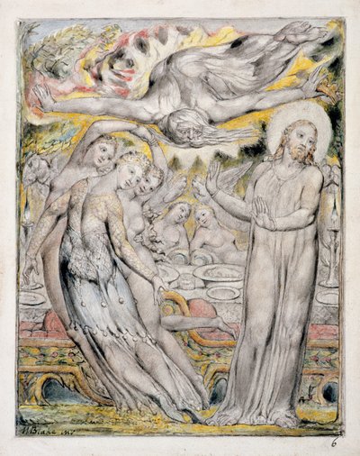 Christ refusing the banquet offered by Satan, from 