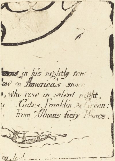Restrike from Fragment of Cancelled Plate for 