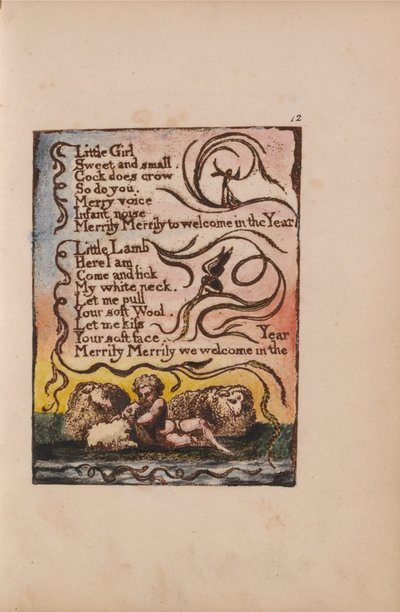 Songs of Innocence and of Experience, Plate 12, Spring (Bentley 23) by William Blake
