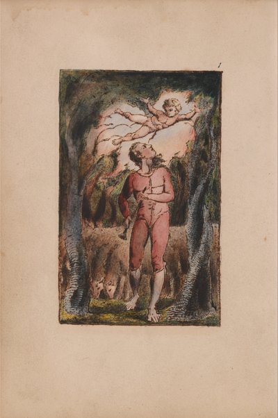 Songs of Innocence and of Experience, Plate 1, Innocence Frontispiece (Bentley 2) by William Blake