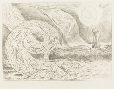 The Circle of the Lustful; Paolo and Francesca by William Blake