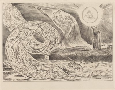 The Circle of the Lustful: Paolo and Francesca by William Blake