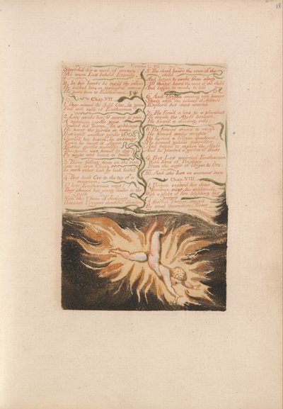 The First Book of Urizen, Plate 22, Stretched for a Work of Eternity (Bentley 20) by William Blake