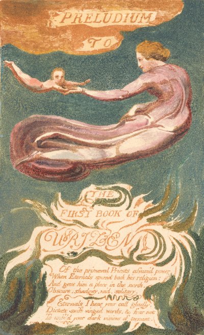 The First Book of Urizen, Plate 2, "Preludium to the Book of Urizen" (Bentley 2a) by William Blake