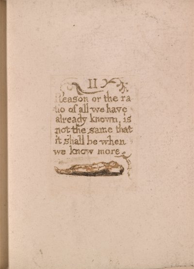 There Is No Natural Religion, Plate 11, II Reason or the Ratio (Bentley b4) by William Blake