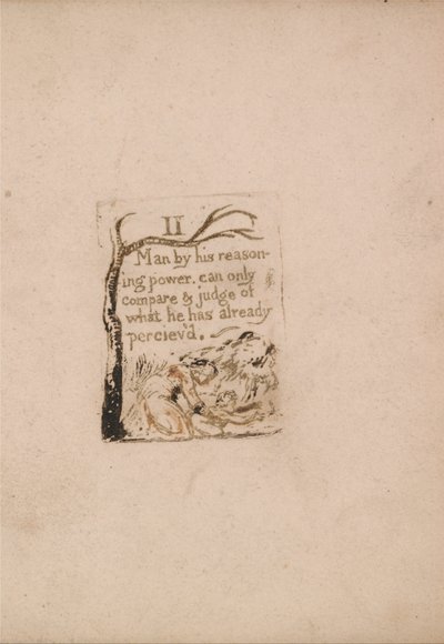 There Is No Natural Religion, Plate 4, II Man by his reasoning power . . . . (Bentley a5) by William Blake