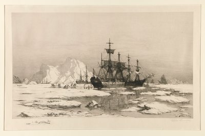 Sealers in the Arctic, after the painting: Among the Ice Floes, 1875 by William Bradford
