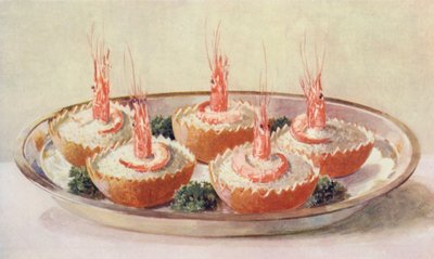 Savoury of Shrimps with Tangerines by William Bradshaw Handforth