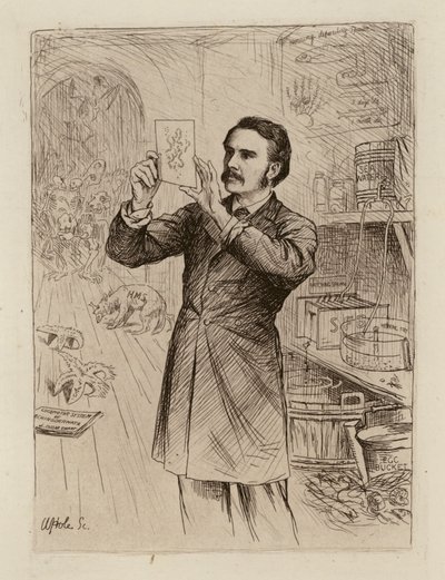 James Cossar Ewart, Professor of Natural History (engraving) by William Brassey (after) Hole