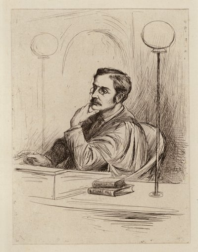 Joseph Shield Nicholson, Professor of Commercial and Political Economy and Mercantile Law by William Brassey (after) Hole