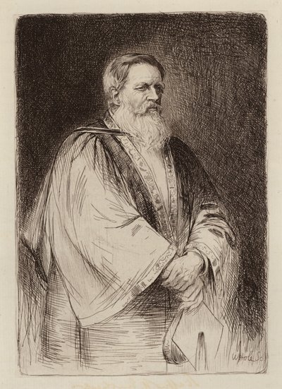 Sir Stafford Henry Northcote, Lord Rector by William Brassey (after) Hole